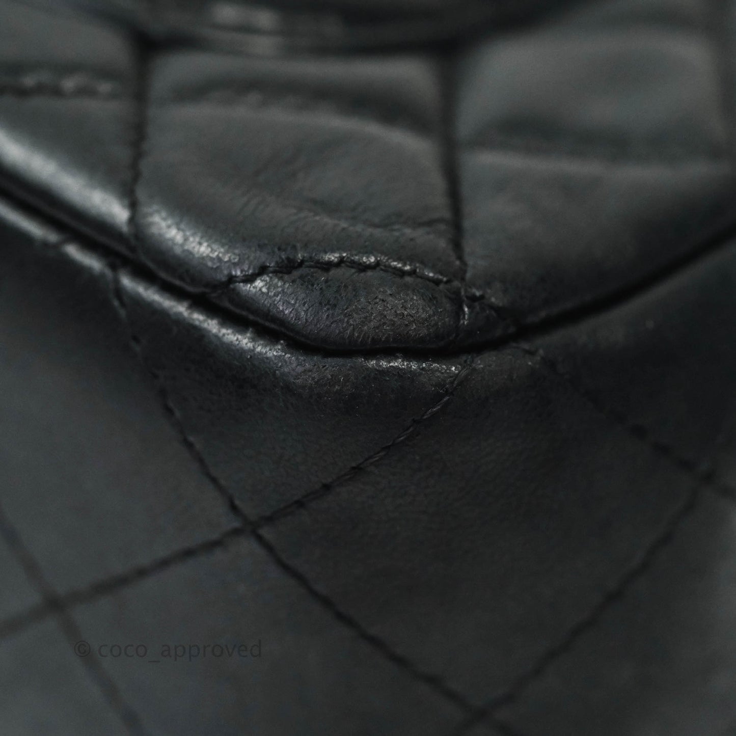 Chanel Classic Quilted Mini Rectangular Flap Black Lambskin Silver Hardware