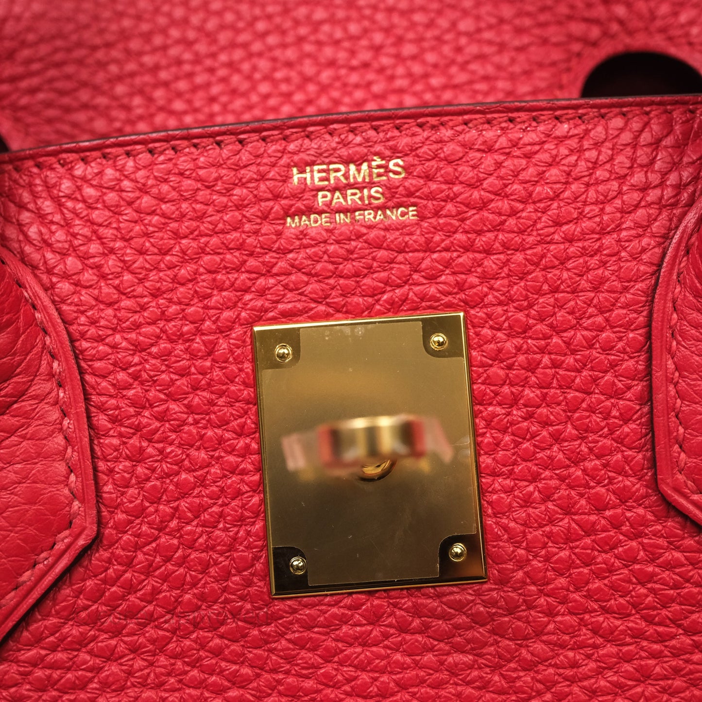 Hermes Birkin 30 Rouge Togo Gold Hardware