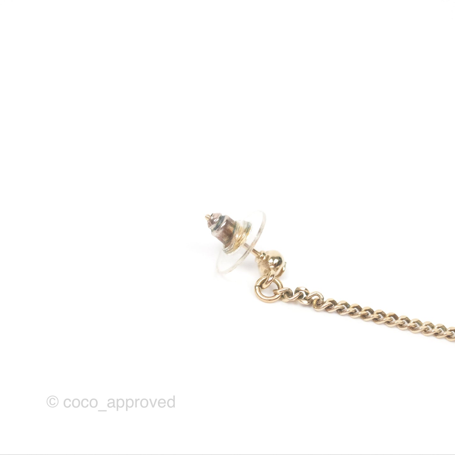 Chanel Multicolor Crystal CC Drop Earrings Gold Tone