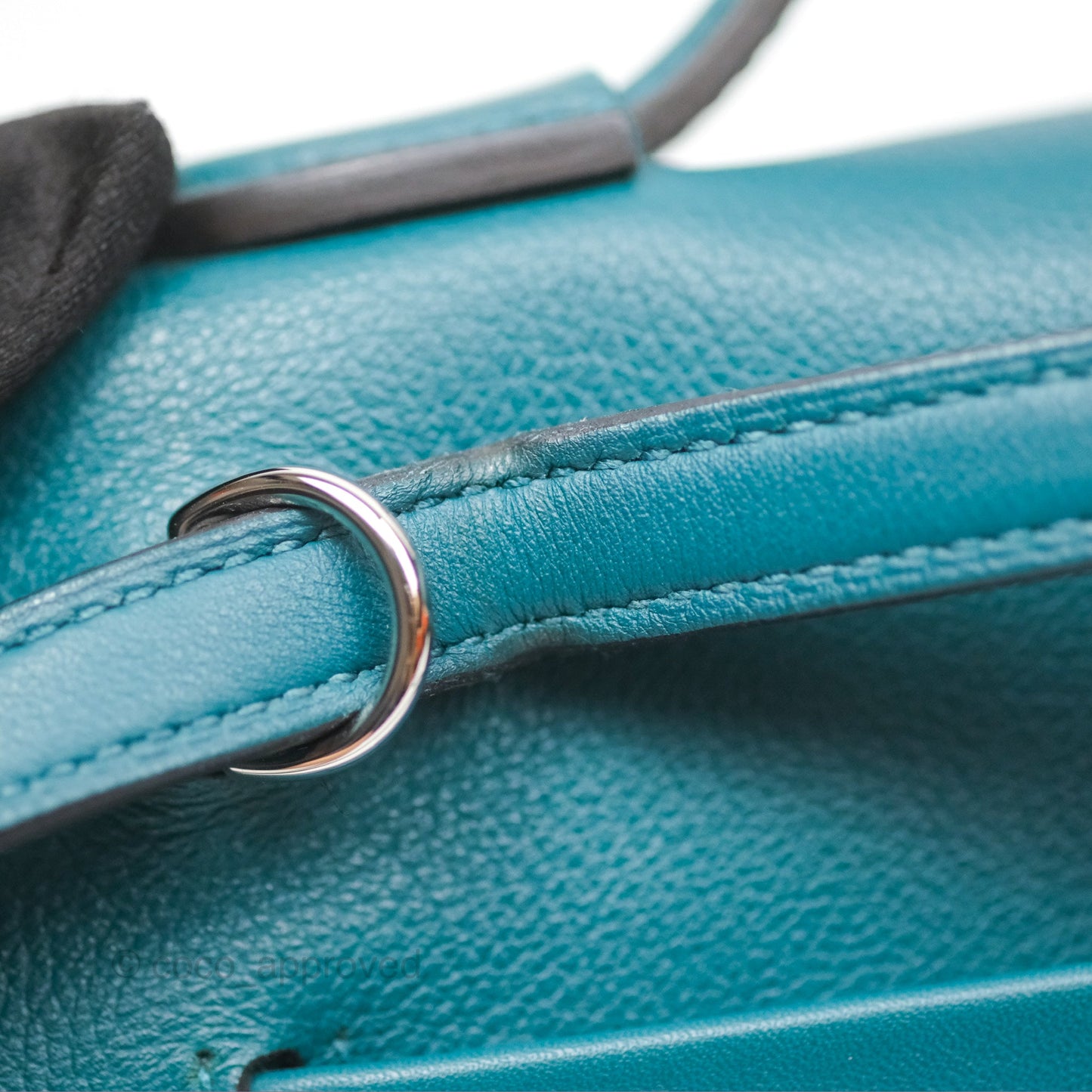 Hermès 24/24 21 Mini Vert Bosphore Evercolor Swift Palladium Hardware