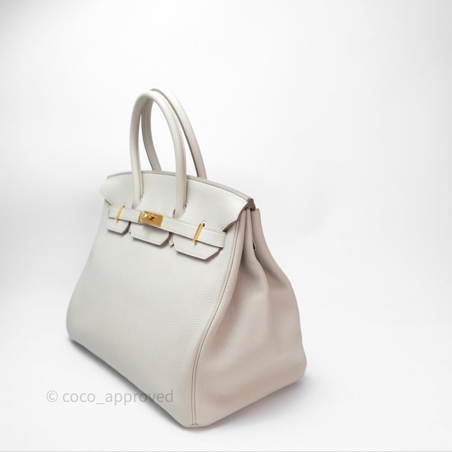 Hermès Retourne Birkin 35 Beton Togo Gold Hardware
