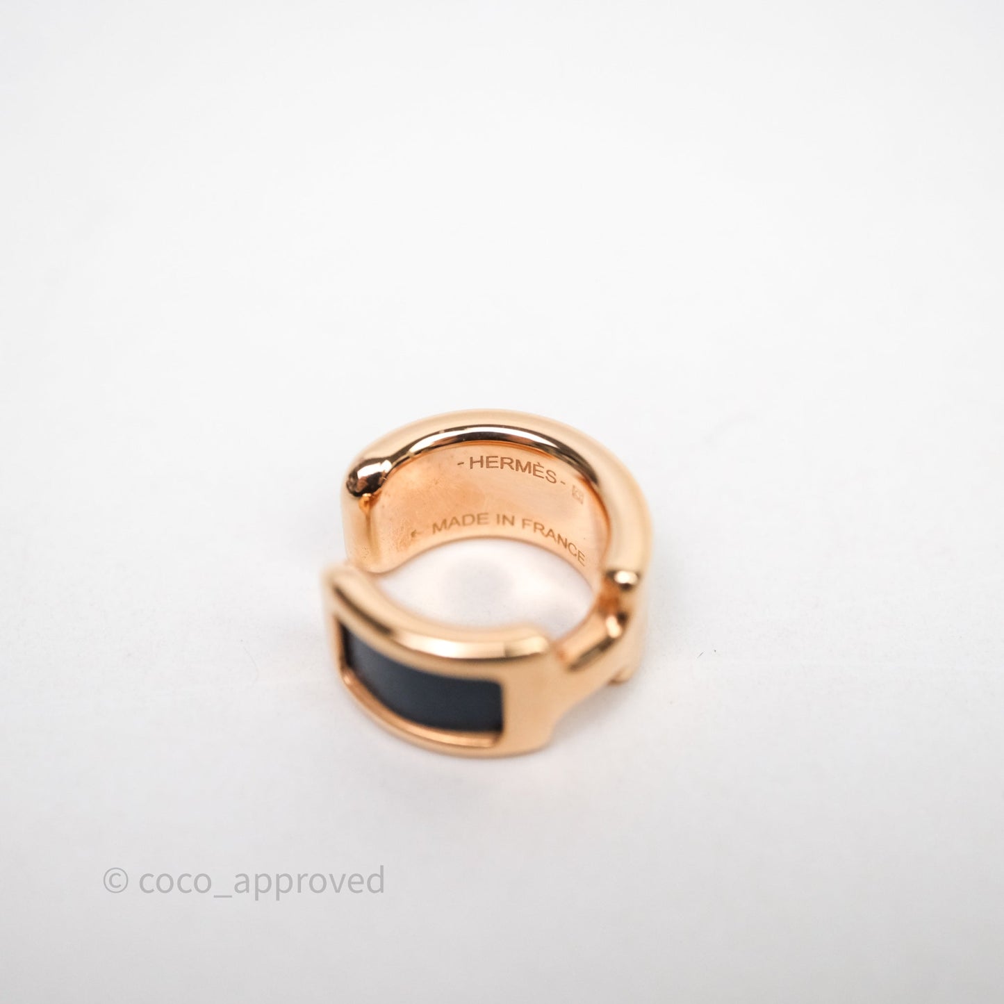 Hermes Olympe Ear Cuff Small Model Bleu Saphir Rose Gold