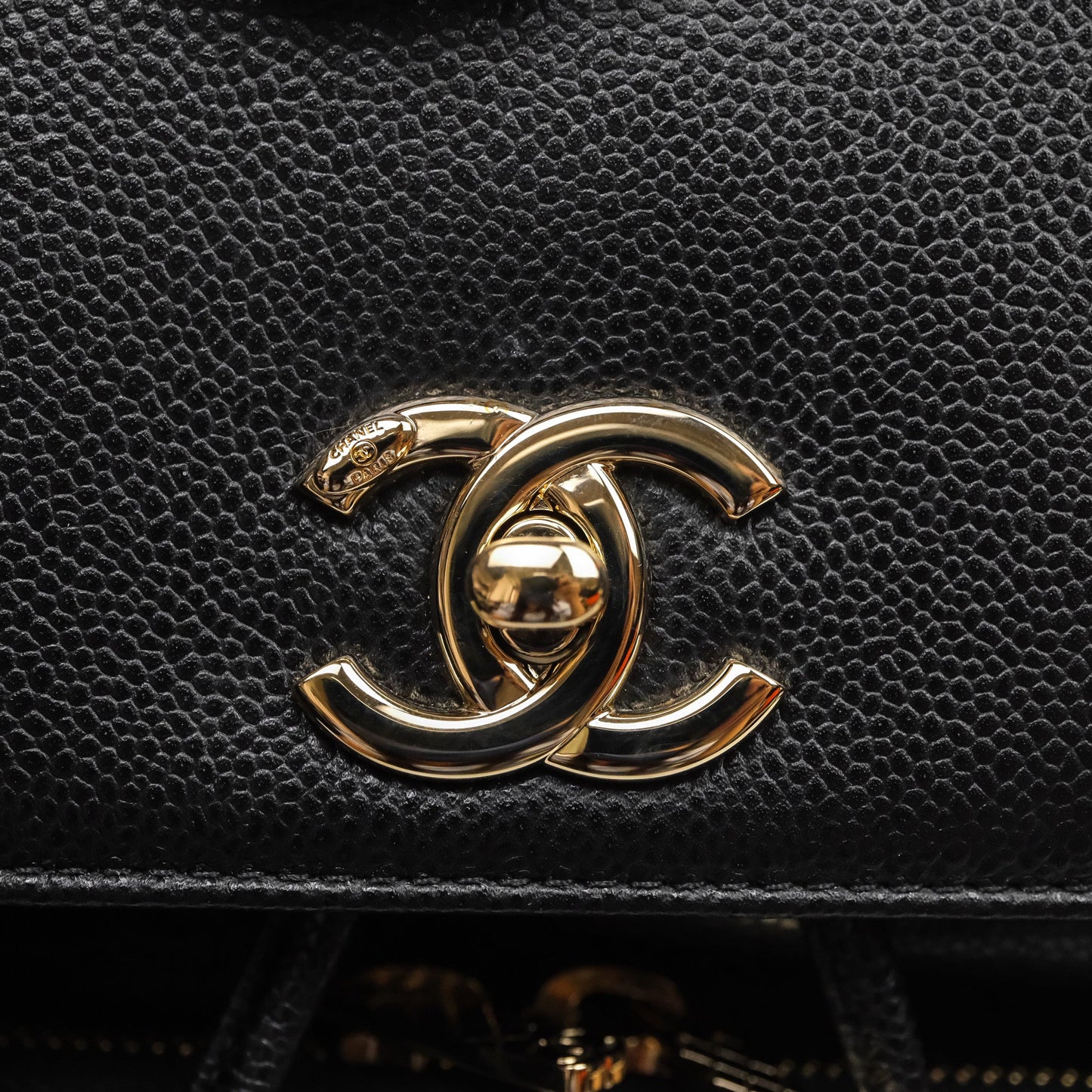 Chanel Quilted Business Affinity Backpack Black Caviar Light Gold Hardware