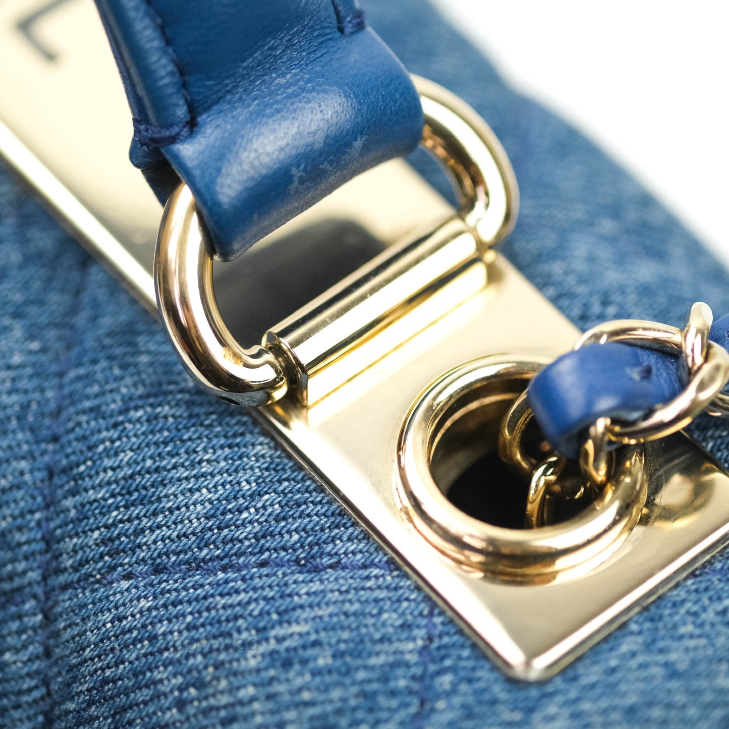 Chanel Trendy CC Small Navy Denim Gold Hardware