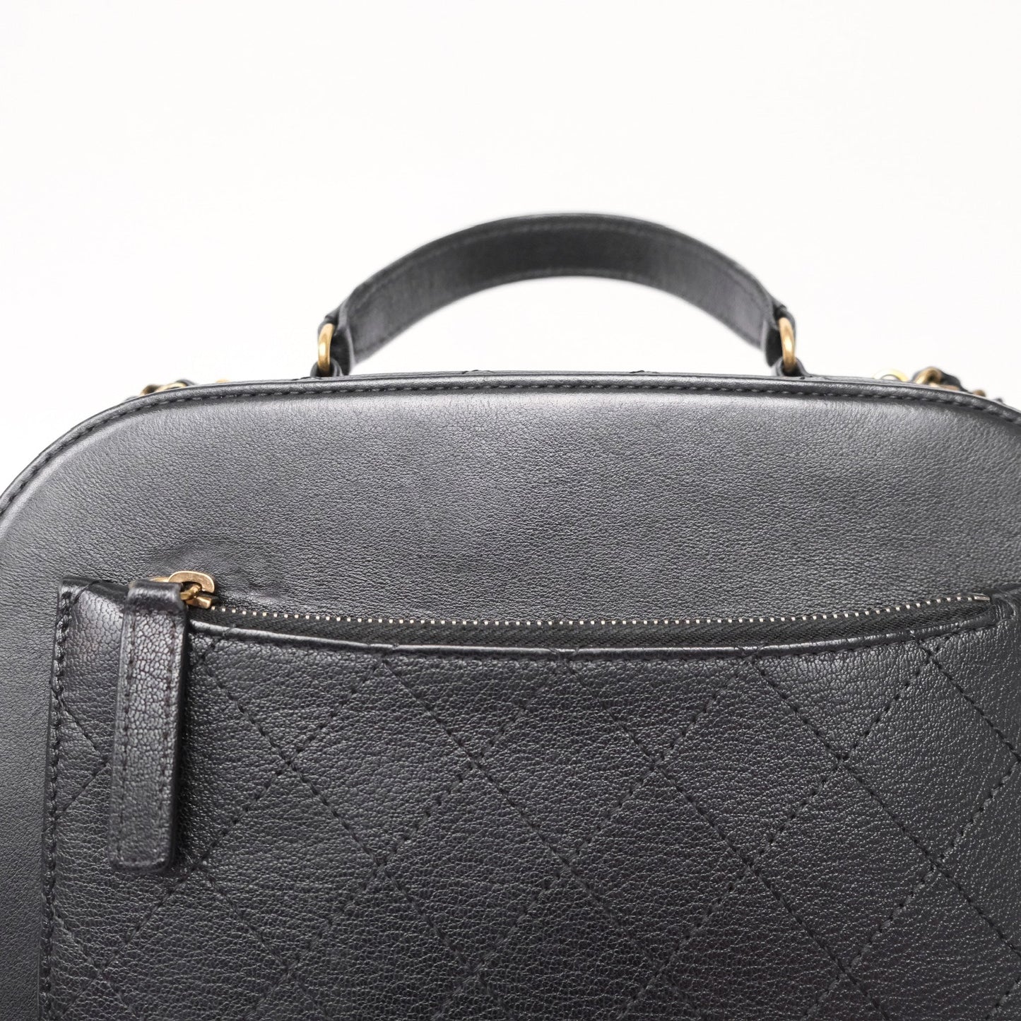 Chanel Coco Curve Vanity Black Calfskin & Goatskin Antique Gold Hardware