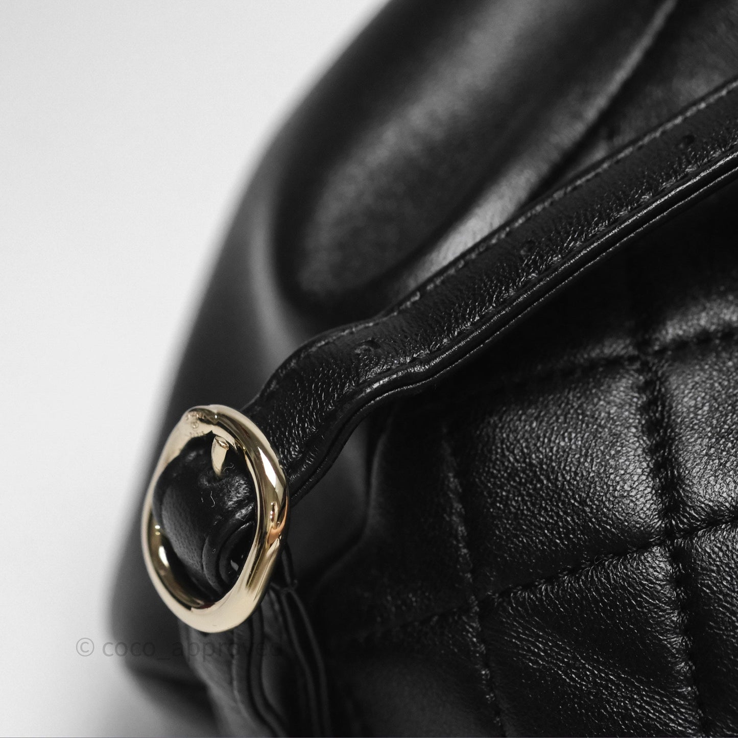 Chanel Small Duma Drawstring Backpack Black Lambskin Gold Hardware