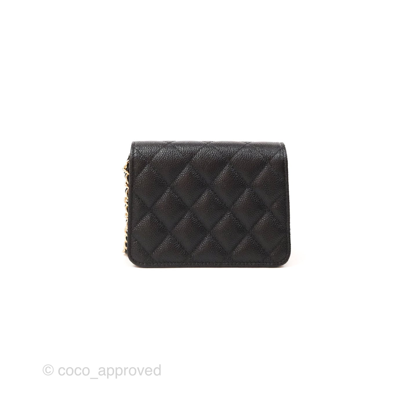 Chanel Mini Clutch with Ribbon Bow Chain Black Caviar Gold Hardware 23S