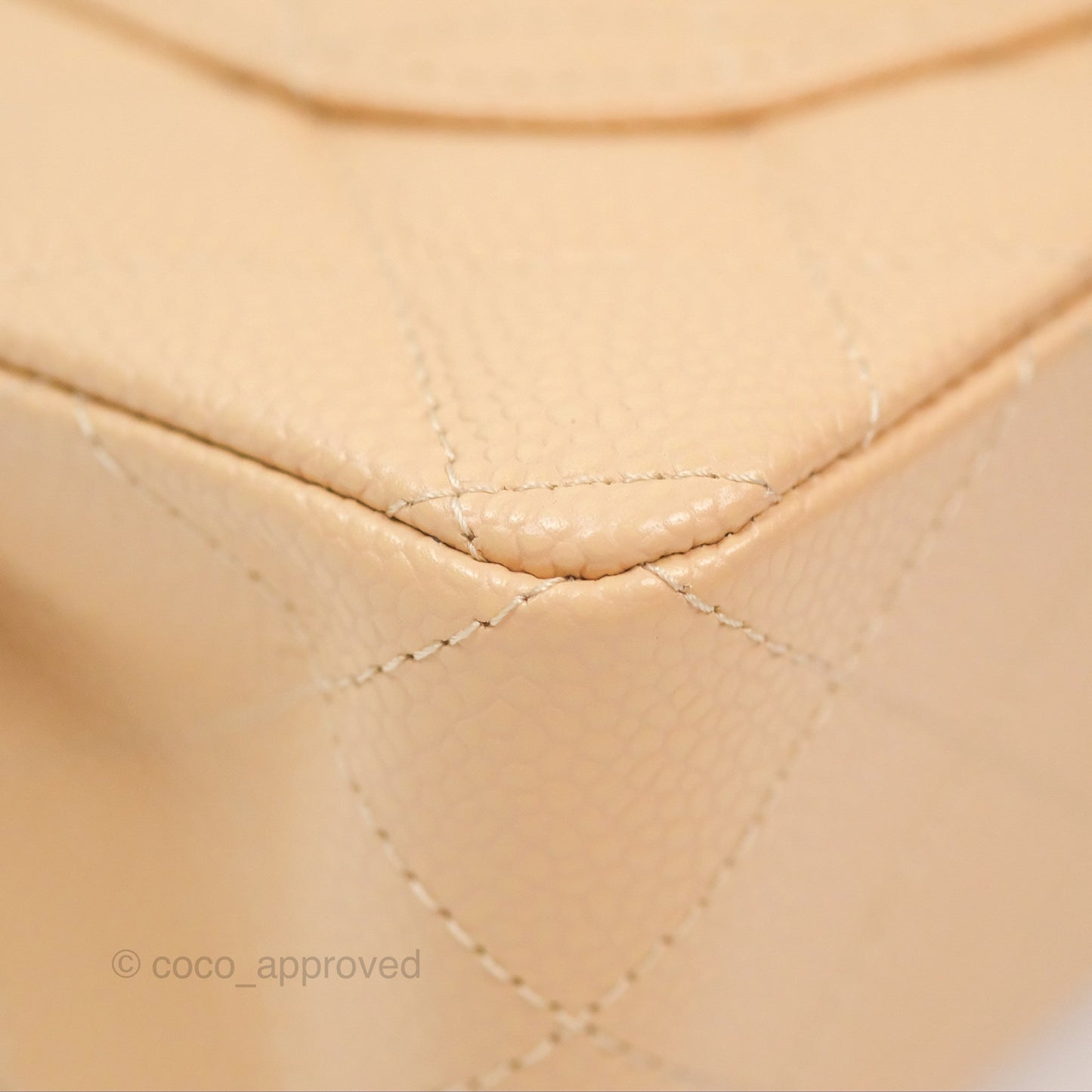 Chanel Small Quilted Classic Flap Beige Caviar Gold Hardware