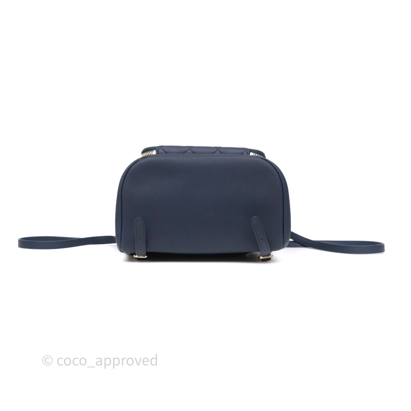Chanel Quilted Business Affinity Backpack Navy Caviar Gold Hardware