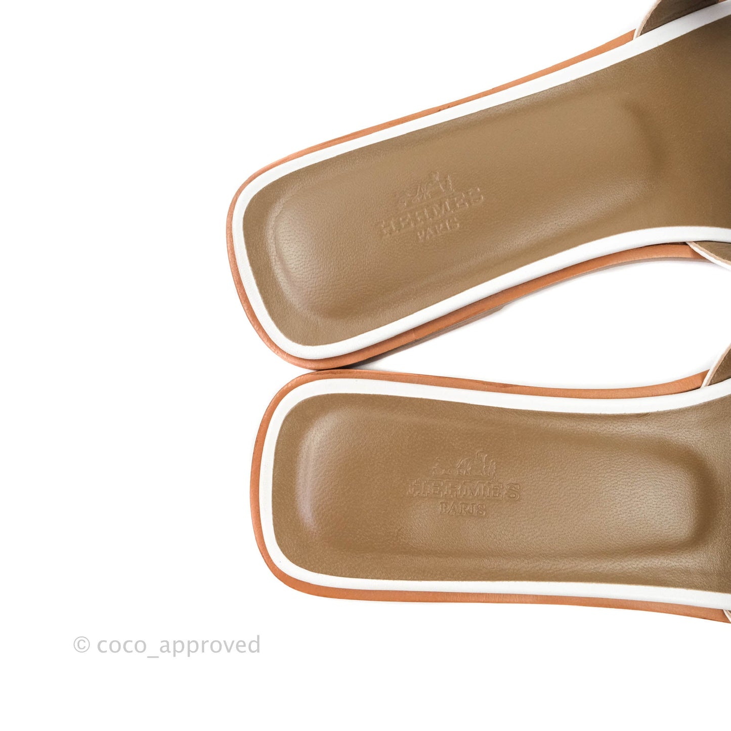 Hermès Oran Sandals in White Size 39.5
