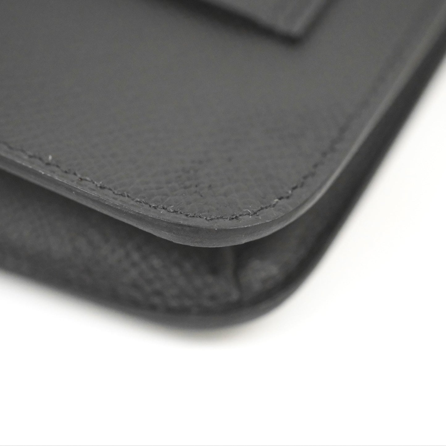 Hermès Constance Slim Wallet Black Epsom Gold Hardware
