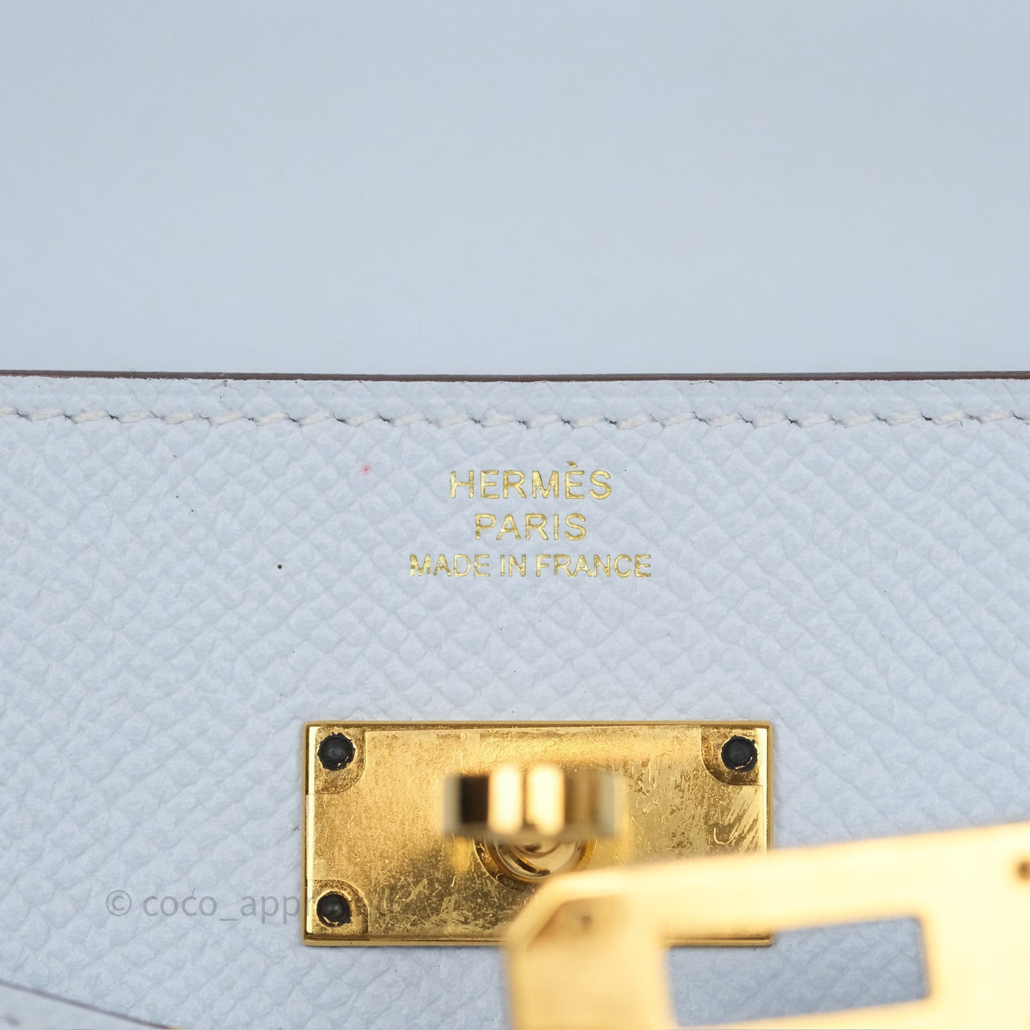 Hermès Kelly To Go Wallet Bleu Brume T0 Epsom Gold Hardware