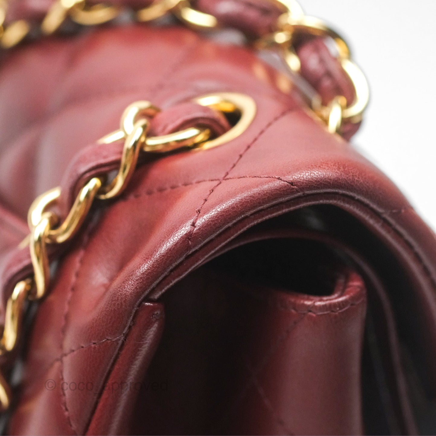 Chanel Jumbo Double Flap Burgundy Lambskin Gold Hardware