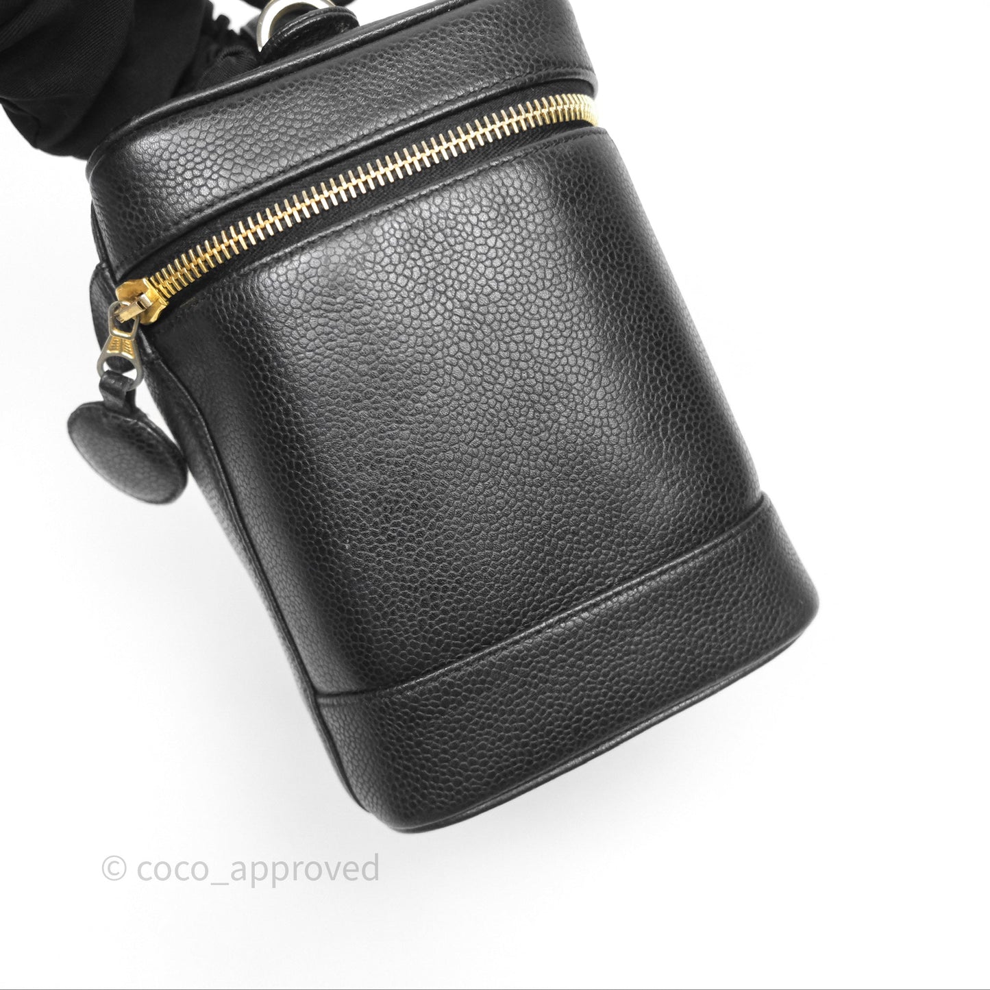 Chanel Vintage Vanity Case Black Caviar Gold Hardware
