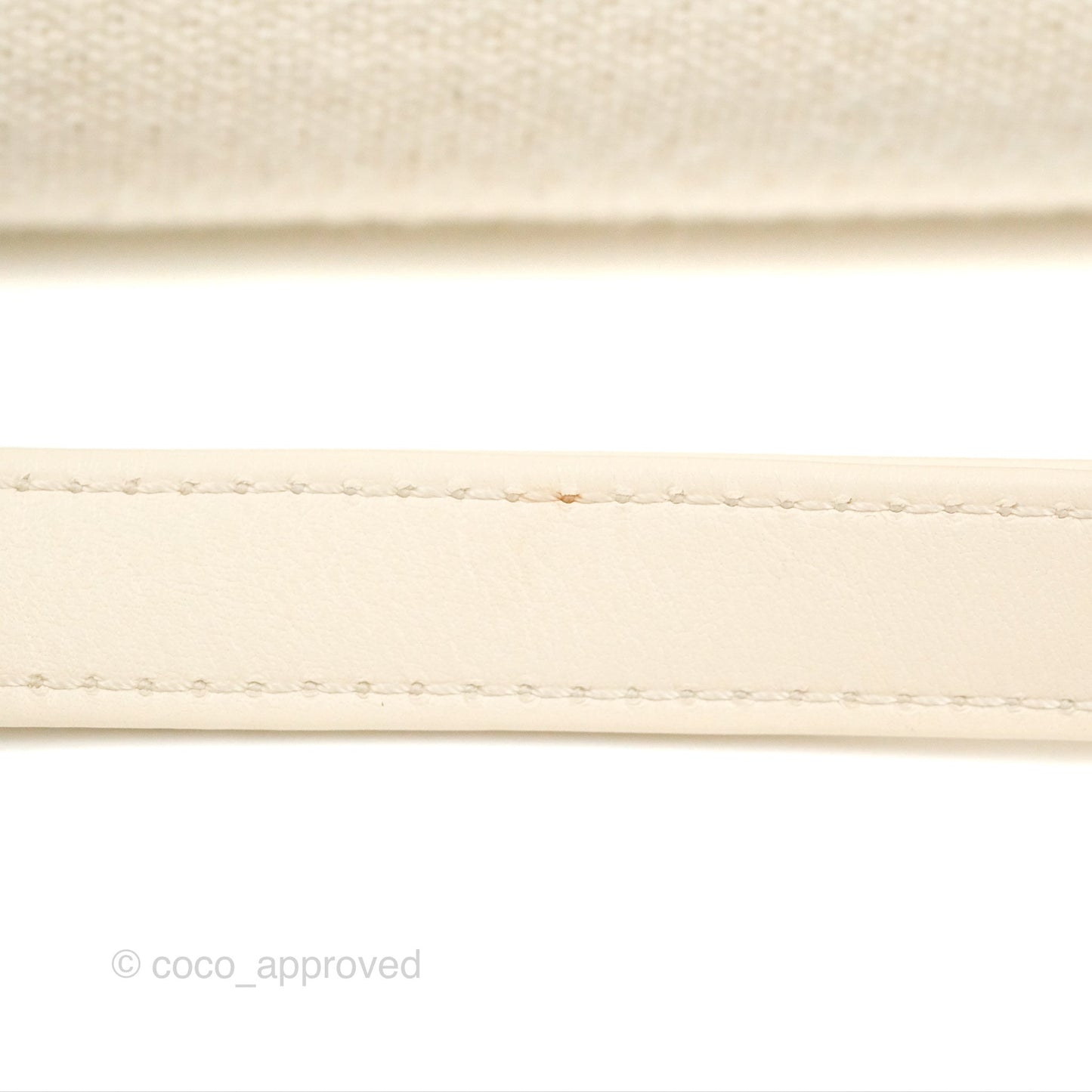 Chanel New Small Deauville Cream Ivory Canvas