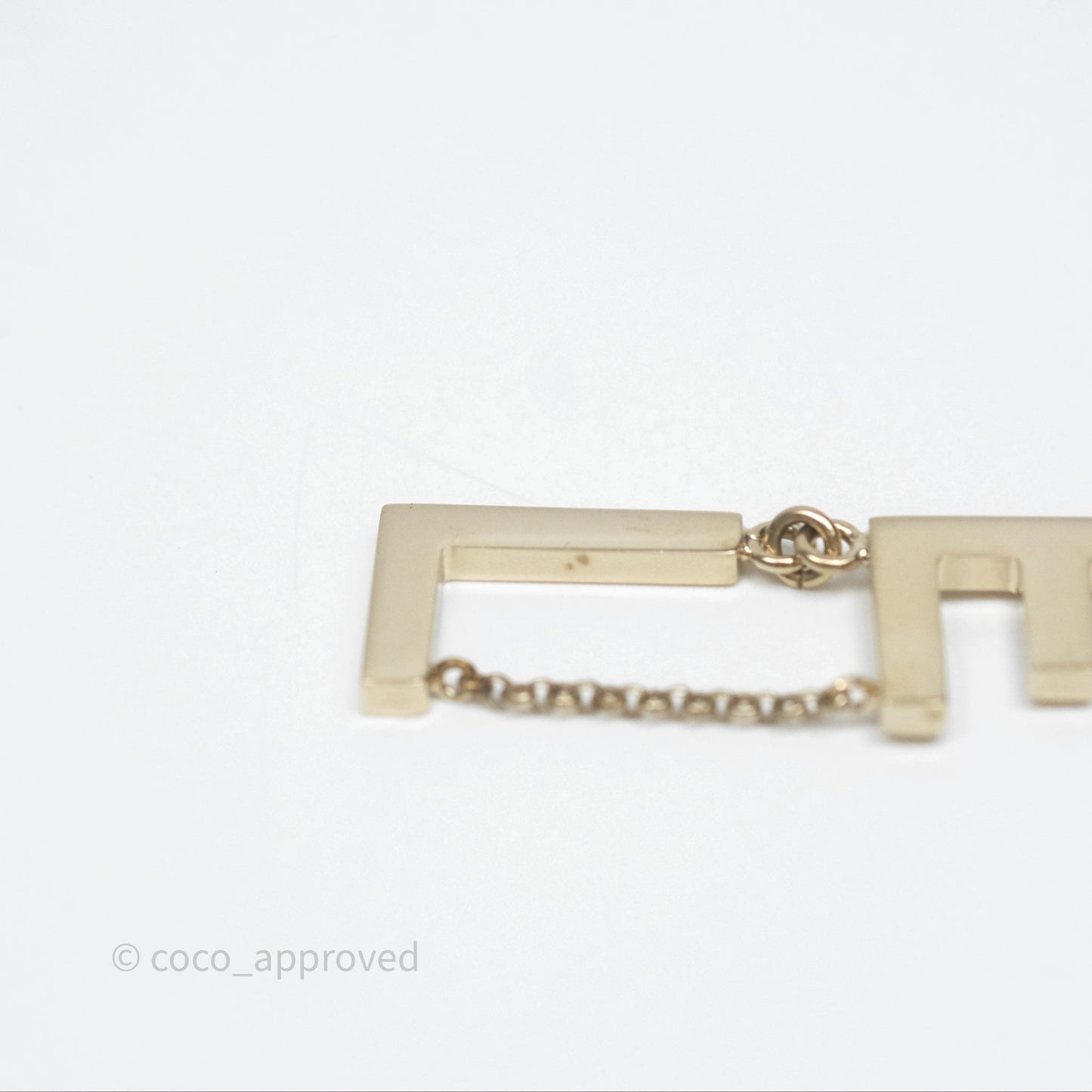 Chanel Letter Cha-Nel Logo Drop Earrings Gold Tone 20V