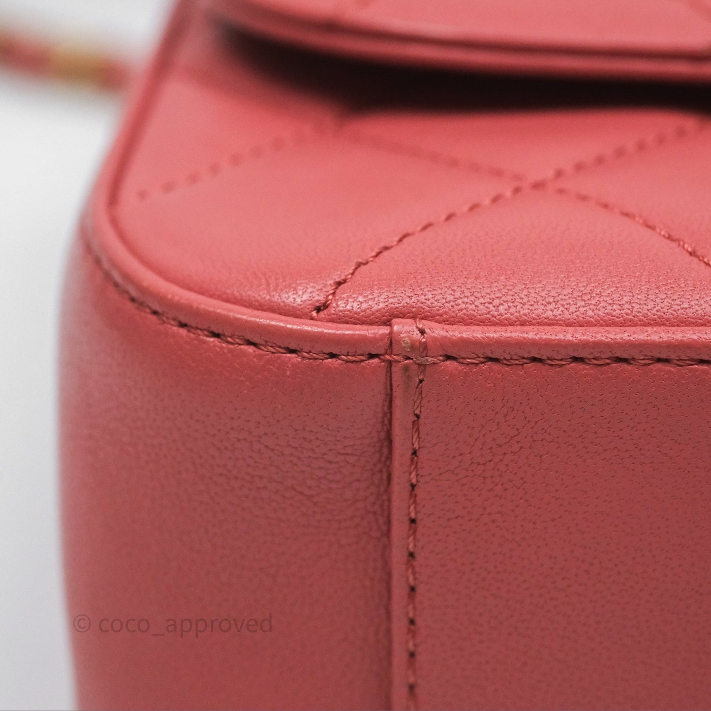 Chanel Quilted Small Chain Infinity Handle Bag Pink Lambskin Aged Gold Hardware