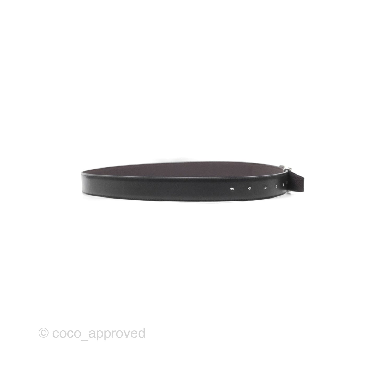 Hermès H Belt Buckle & Reversible Strap Black Palladium Hardware