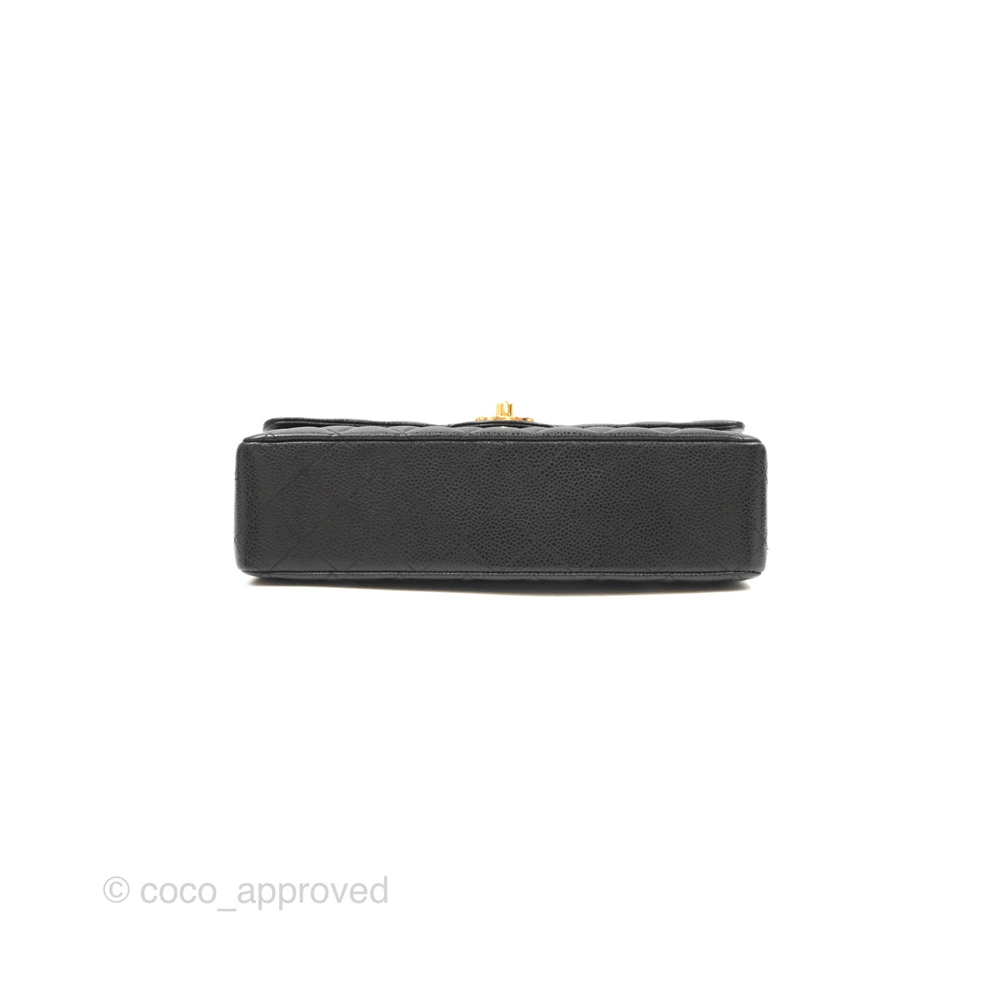 Chanel Classic M/L Medium Flap Quilted Black Caviar Gold Hardware