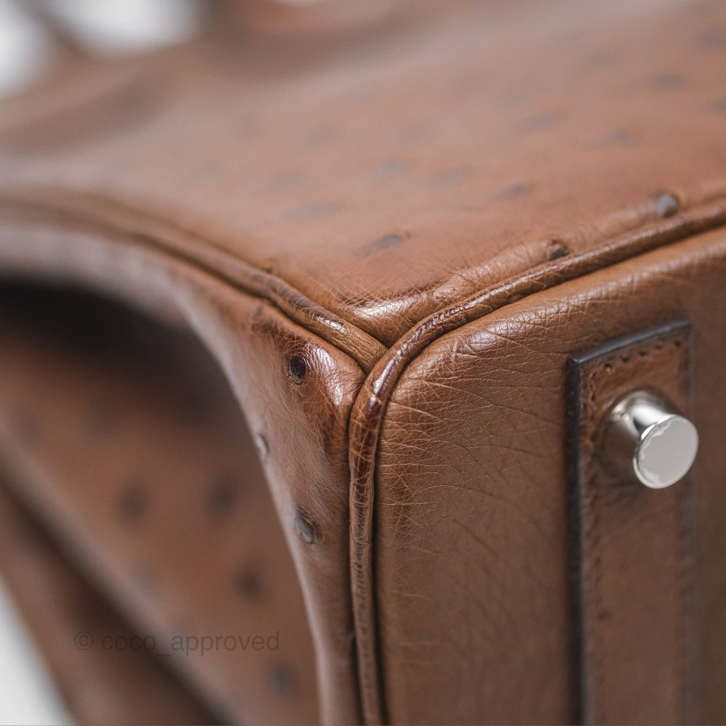 Hermès Birkin Retourne 30 Dark Brown Ostrich Palladium Hardware