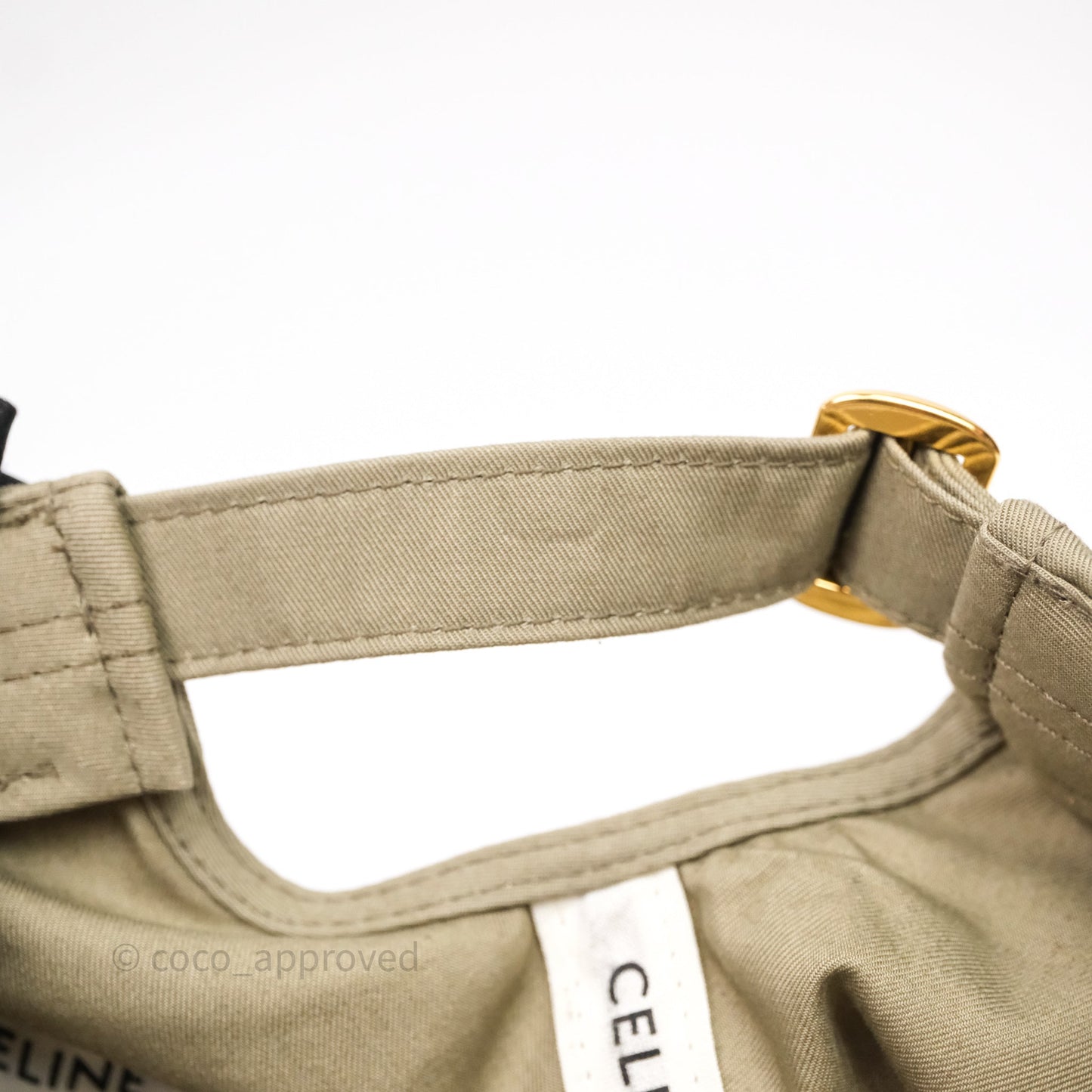 Celine Baseball Cap Cotton Triomphe Green