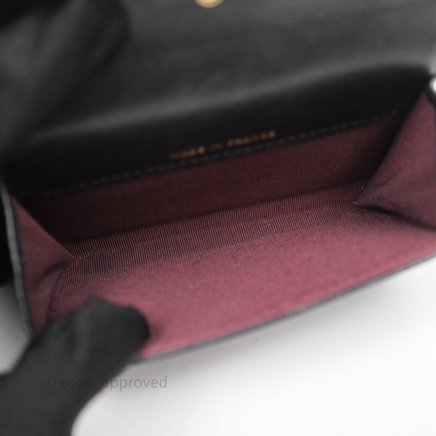 Chanel Quilted Flap Card Holder Black Lambskin Gold Hardware