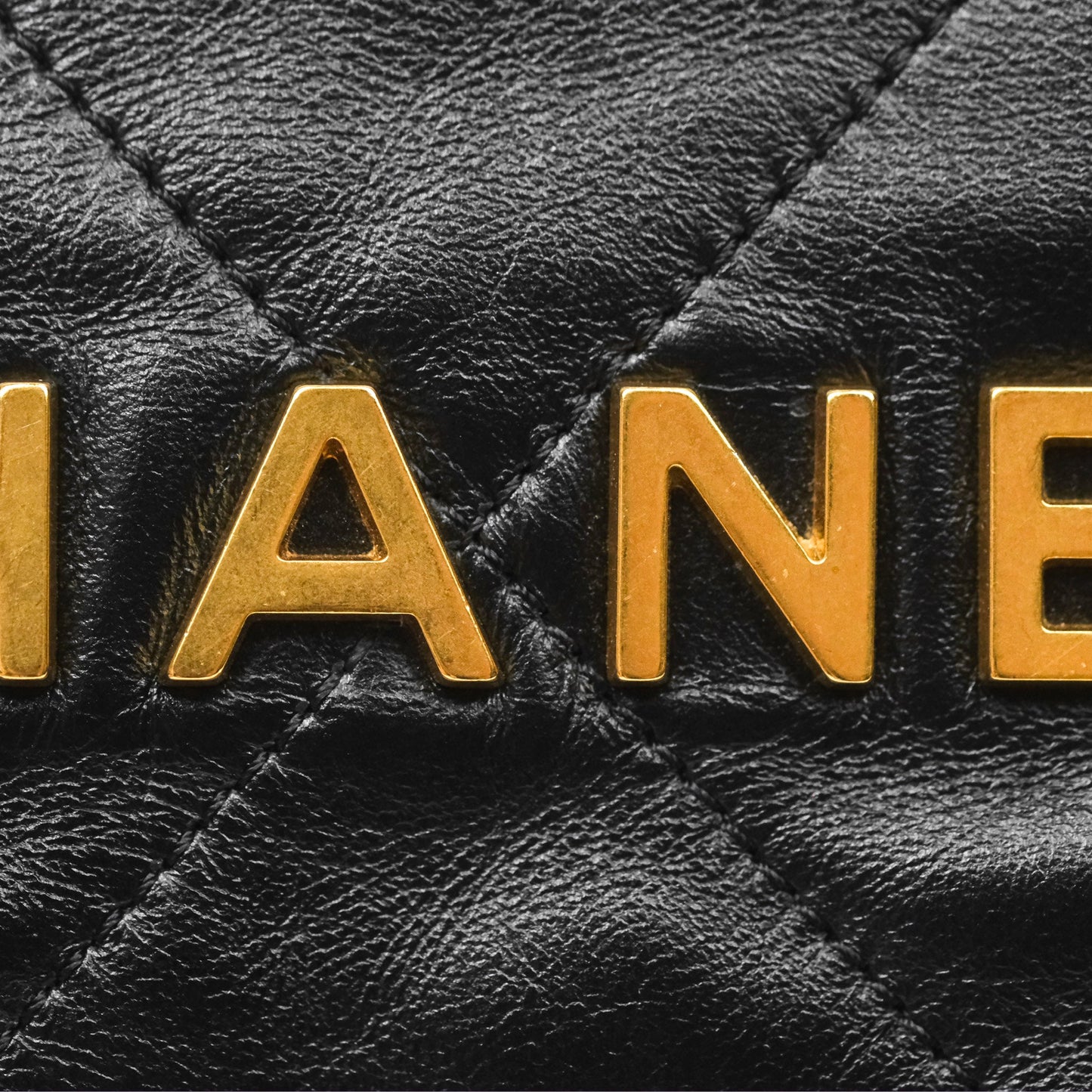 Chanel 22 Small Black Shiny Crumpled Calfskin Aged Gold Hardware