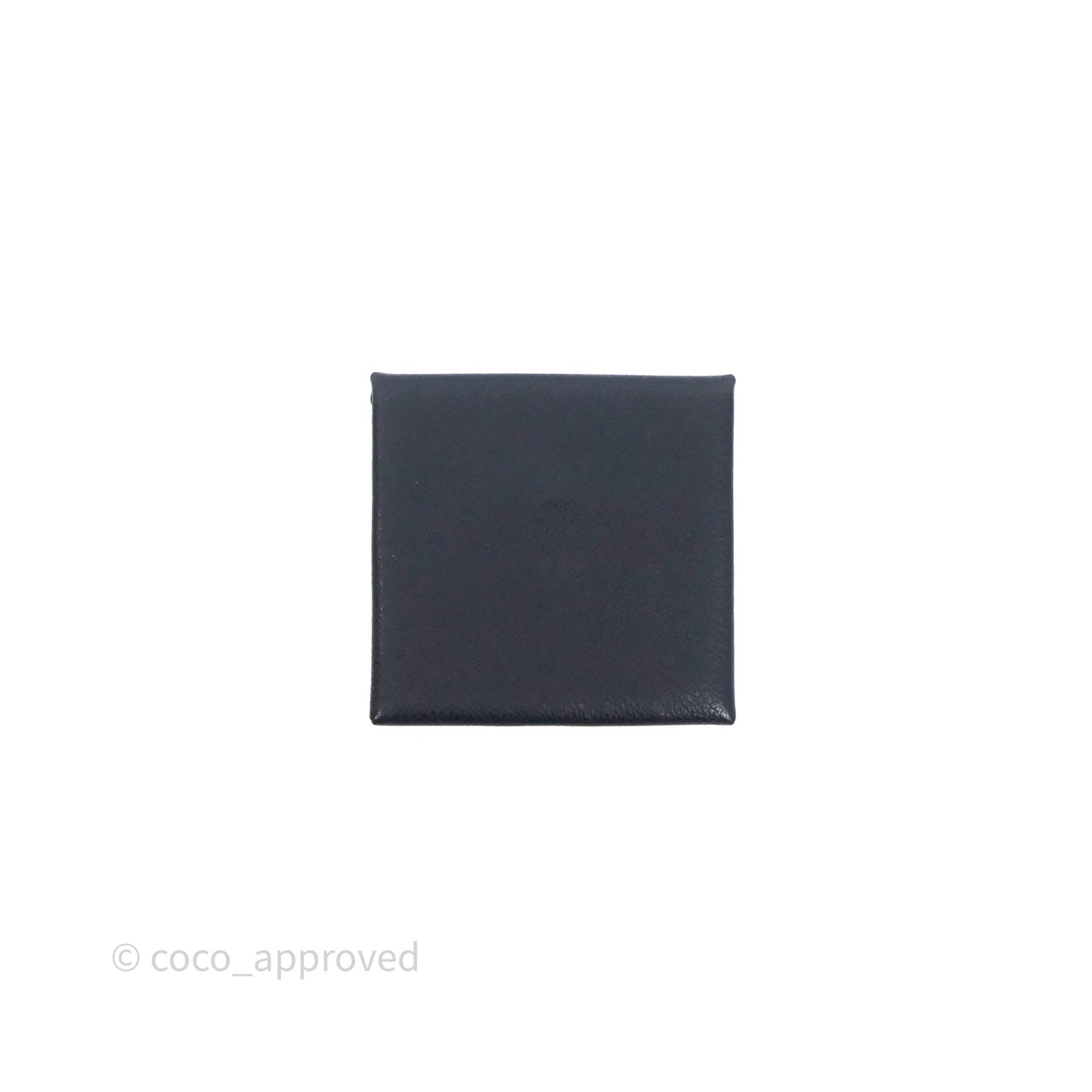 Hermès Bastia Coin Purse Bleu Nuit 2Z/ Caramel 28 Evercolor