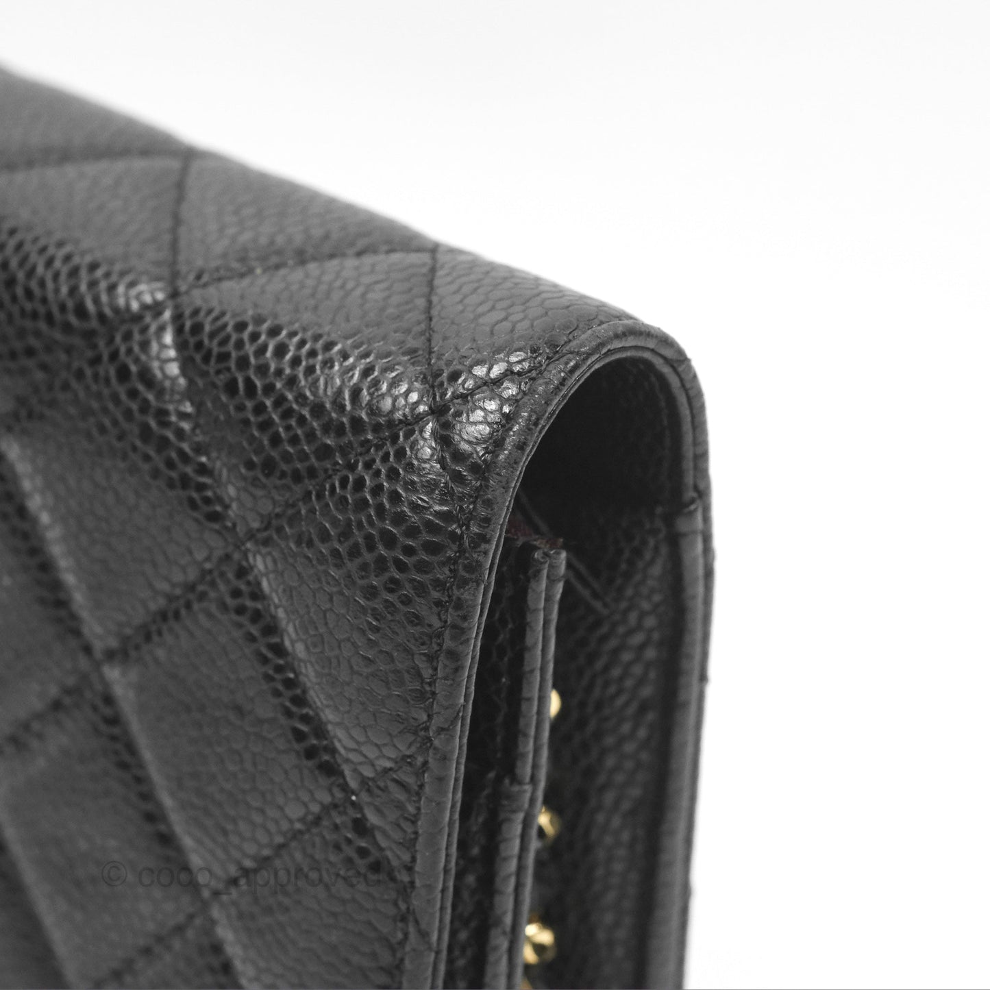 Chanel Quilted Classic Wallet On Chain WOC Black Caviar Gold Hardware
