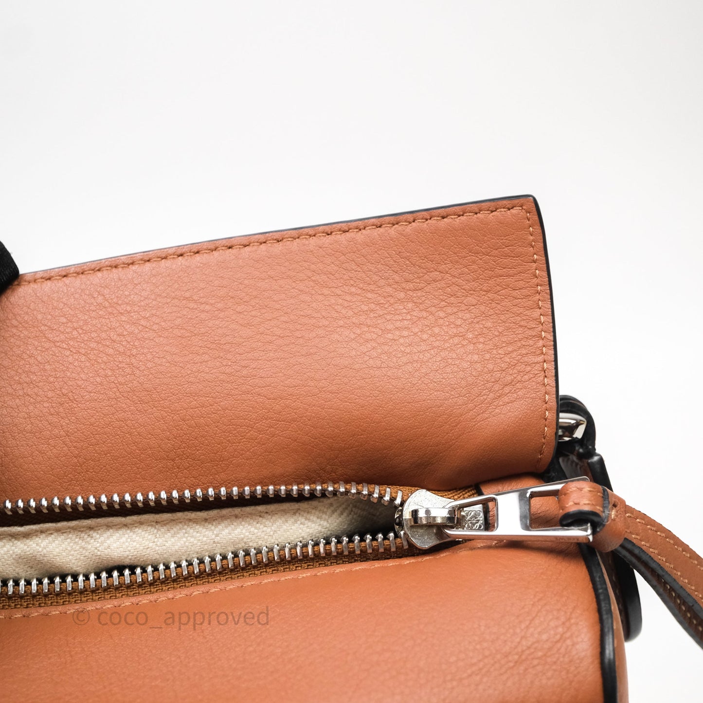 Loewe Small Puzzle Bag Tan Calfskin Gold Hardware