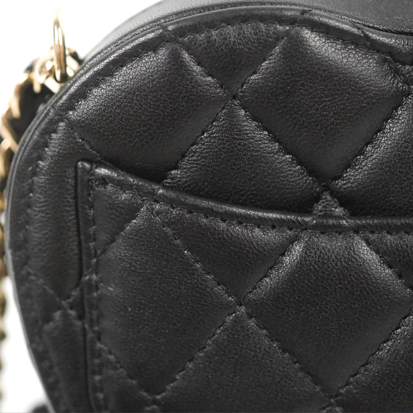 Chanel Small Heart Bag Black Lambskin Gold Hardware 22S