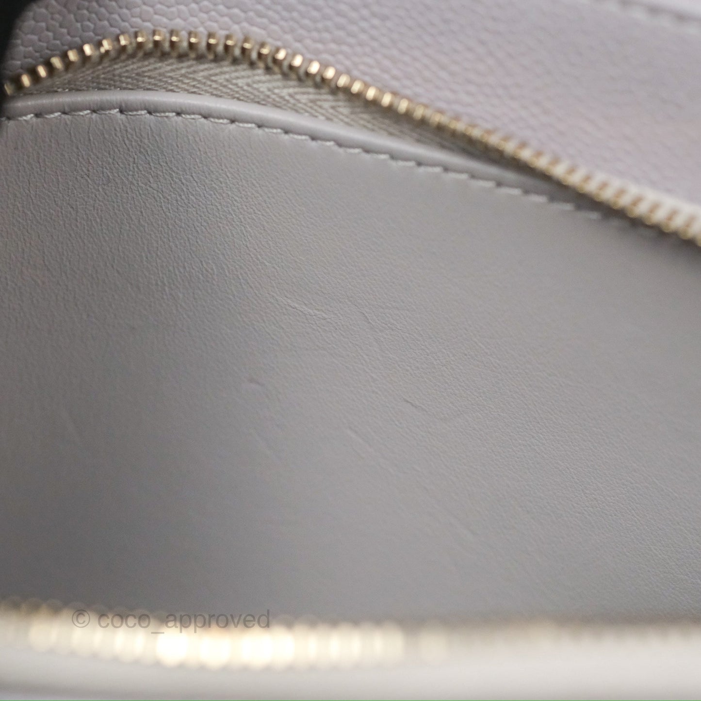 Chanel Quilted Medium Business Affinity Flap Grey Caviar Light Gold Hardware