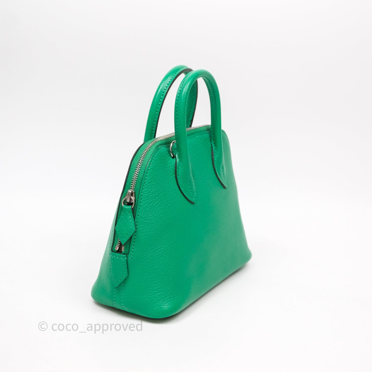 Hermès Bolide Mini 1923 Menthe 6W Chèvre Mysore Palladium Hardware