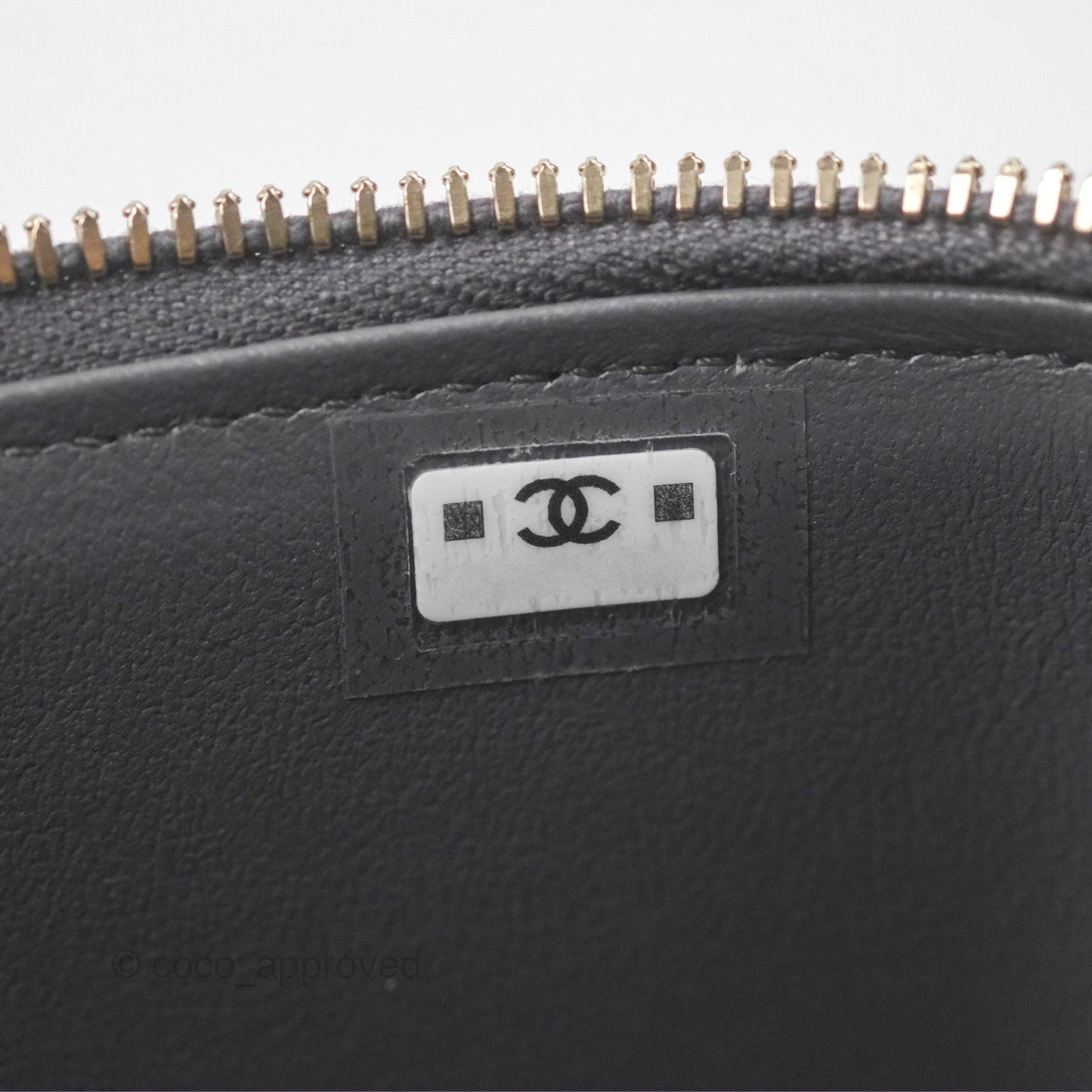 Chanel Vanity Rectangular with Top Handle Grey Caviar Aged Gold Hardware 24A