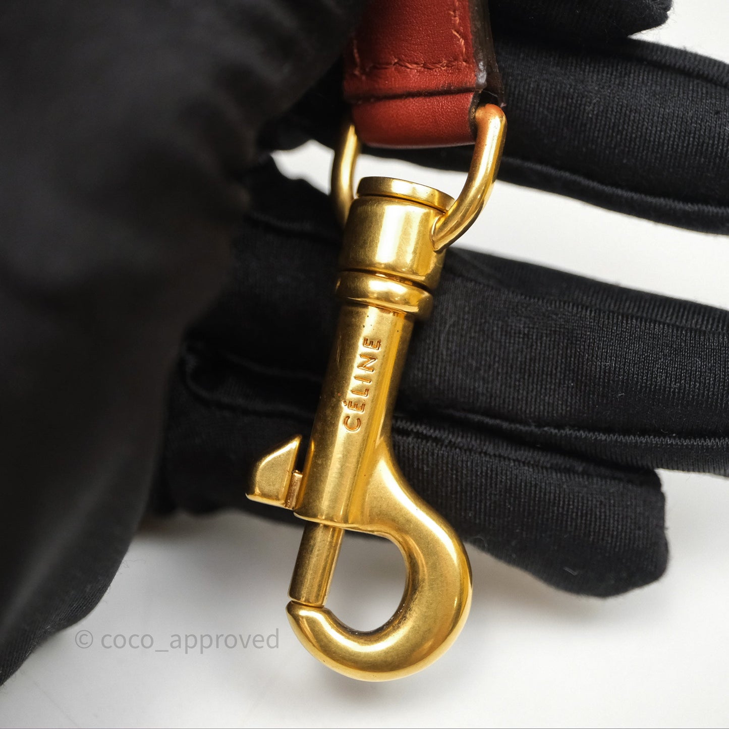 Celine Mini Belt Bag Brick Red Grained Goatskin Gold Hardware
