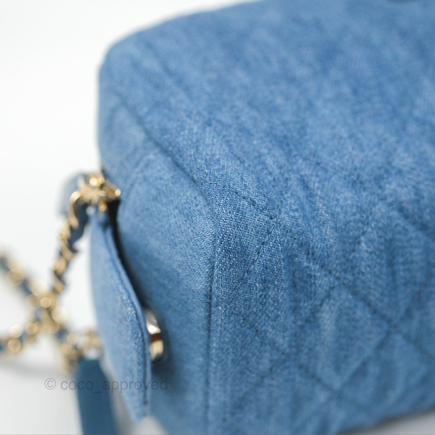 Chanel Cruise Pouch Cosmetic Bag Denim