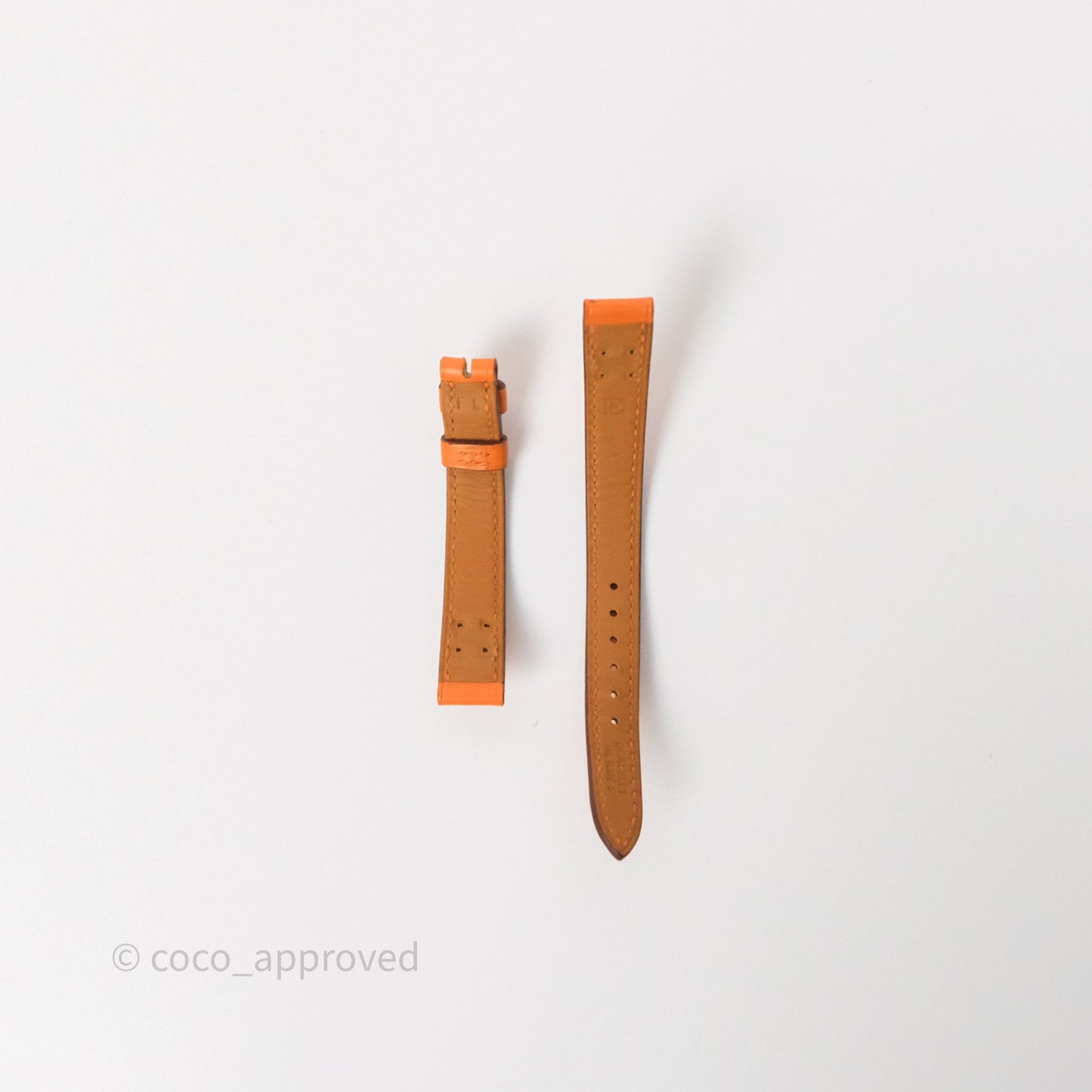 Hermes Medor Watch Mini Model Black Double Strap & Orange Strap