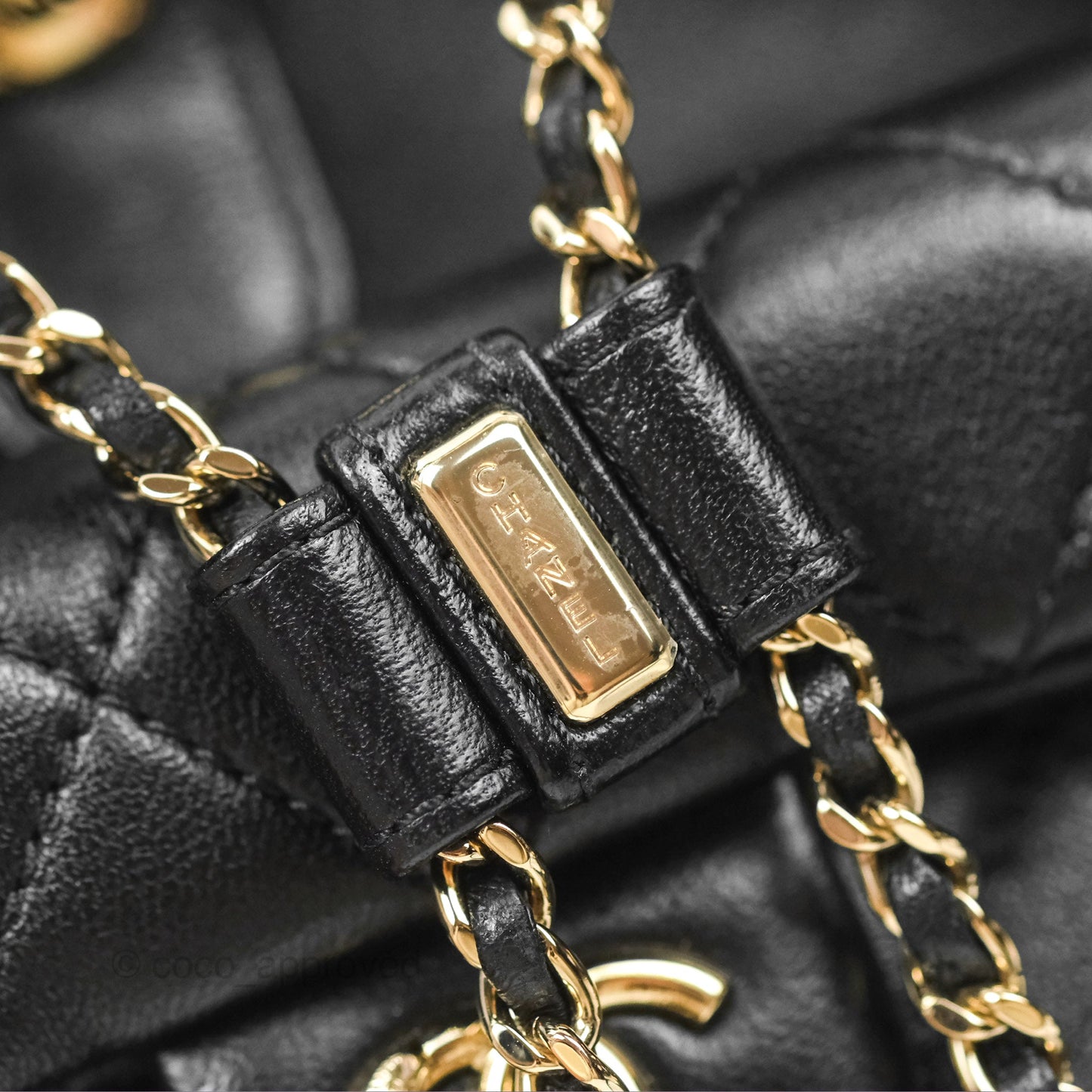 Chanel Quilted Small Duma Drawstring Backpack Black Calfskin Gold Hardware
