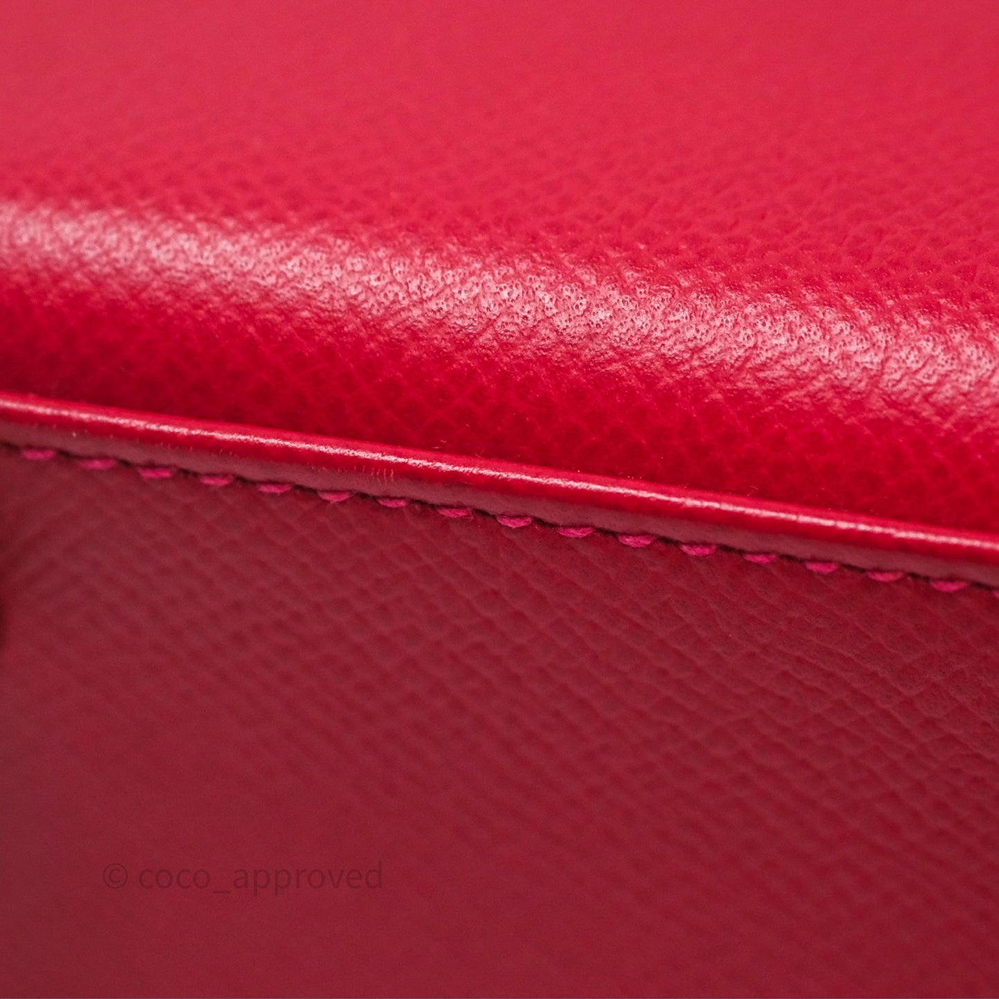 Hermès Sellier Kelly 25 Rouge Casaque Q5 Epsom Gold Hardware