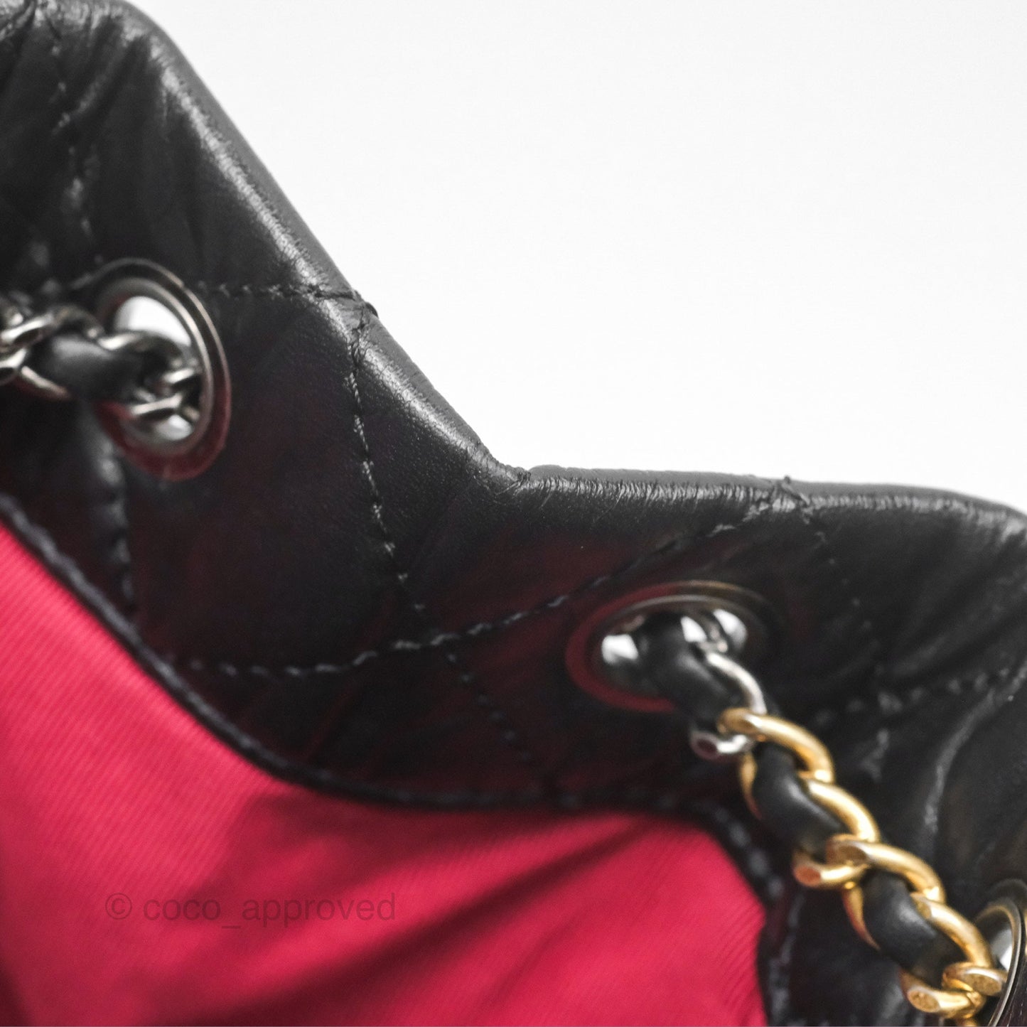 Chanel Medium Gabrielle Backpack Black Aged Calfskin