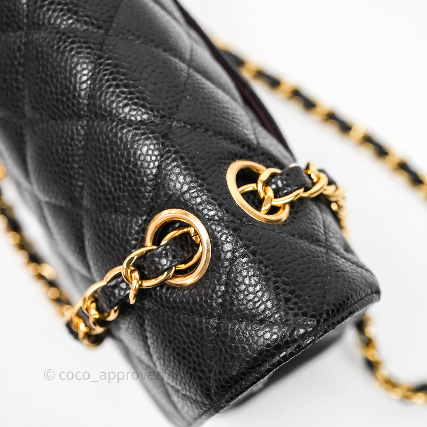Chanel Classic M/L Medium Flap Quilted Black Caviar Gold Hardware