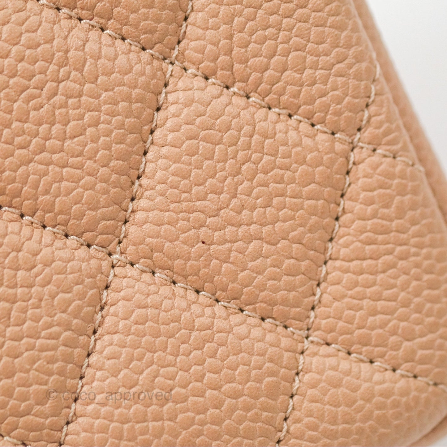 Chanel Quilted Small CC Filigree Flap Beige Black Caviar