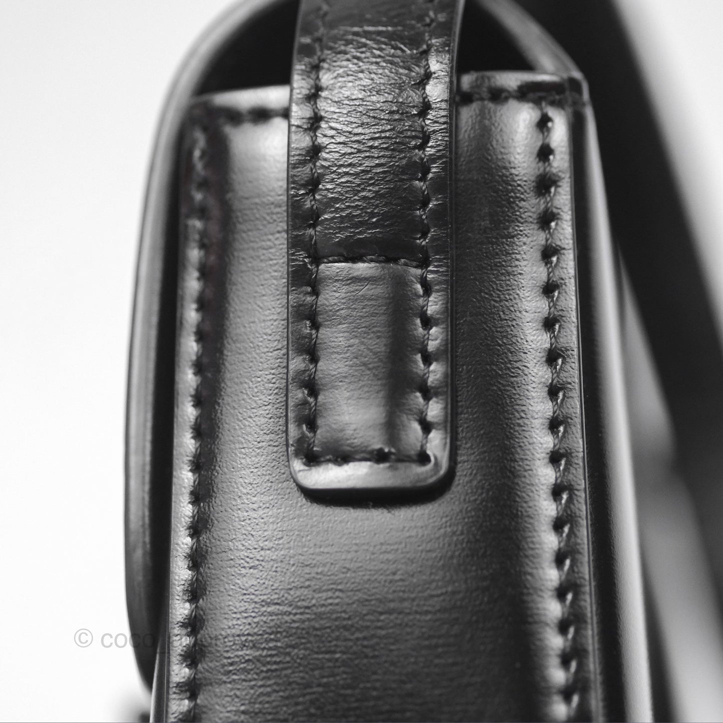 Celine Triomphe Shoulder Bag Black Calfskin