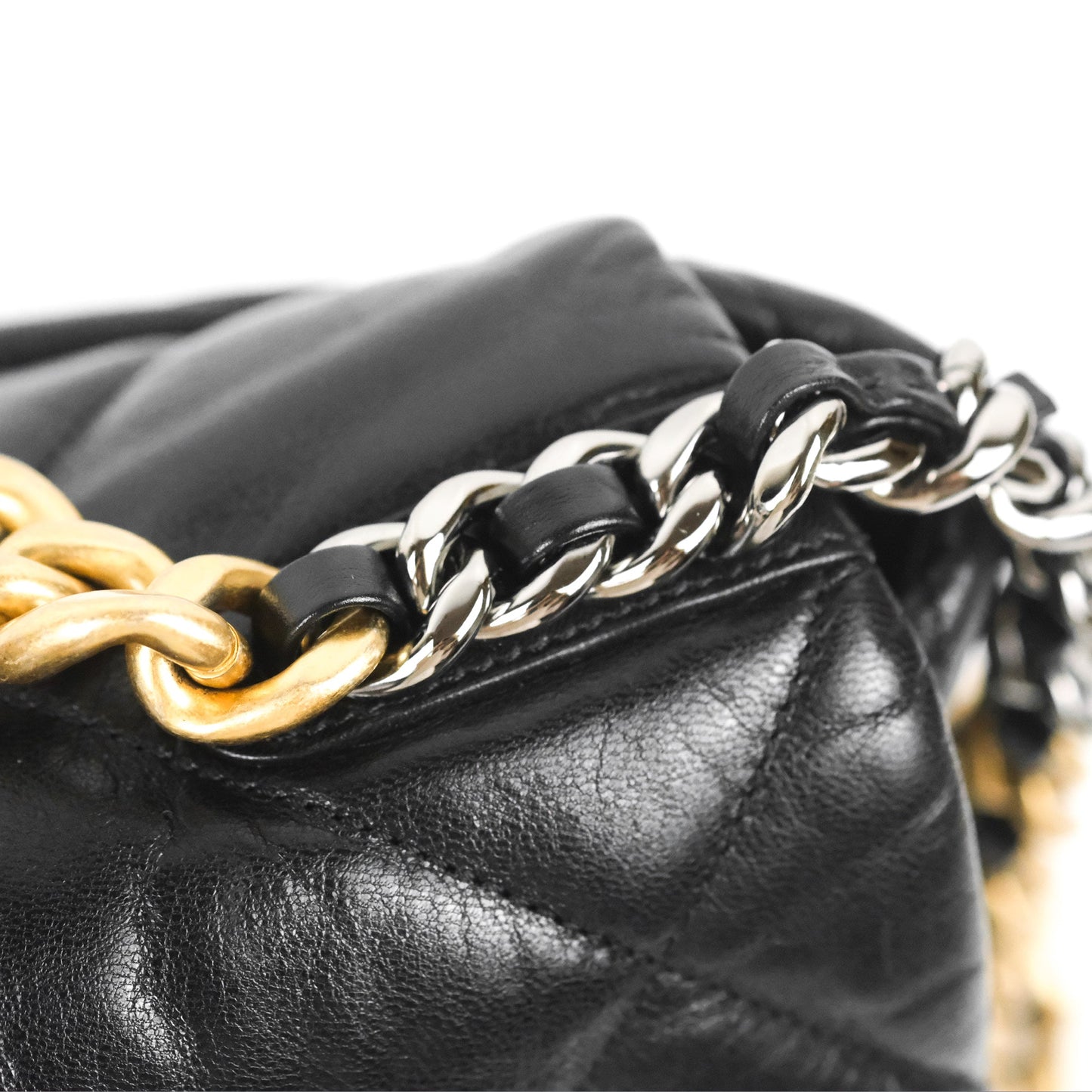 Chanel 19 Medium Black Goatskin Mixed Hardware