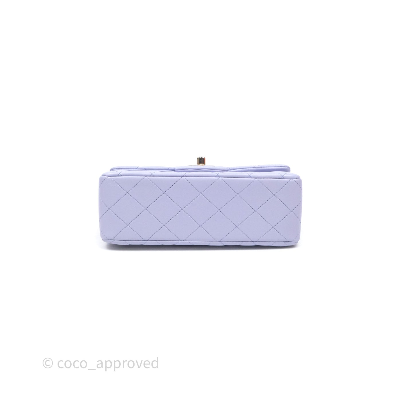 Chanel Top Handle Mini Rectangular Flap Bag Lilac Lambskin Gold Hardware