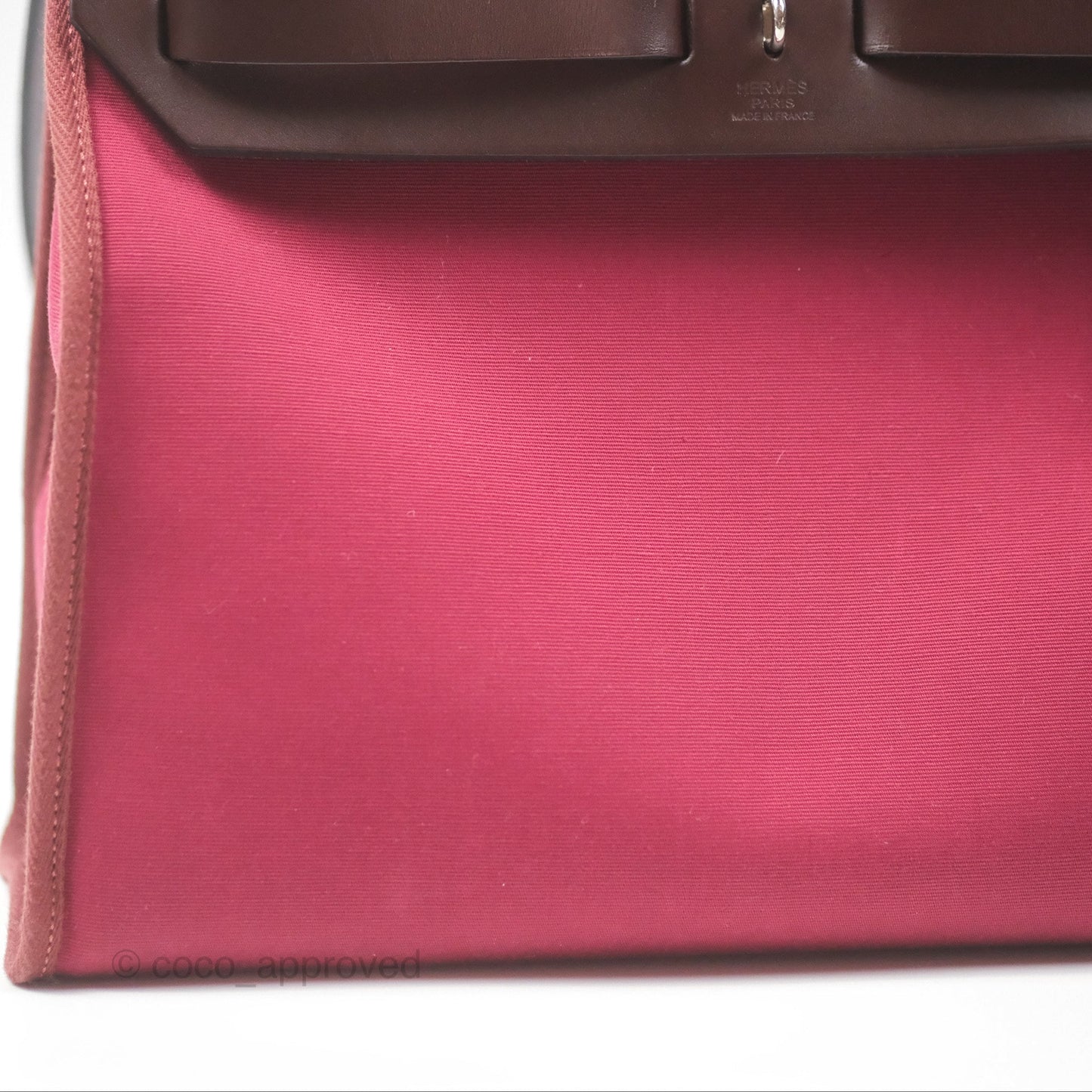 Hermès Herbag Zip 31 Retourne Rose Bubblegum L4/ Rubis B5 Canvas Palladium Hardware