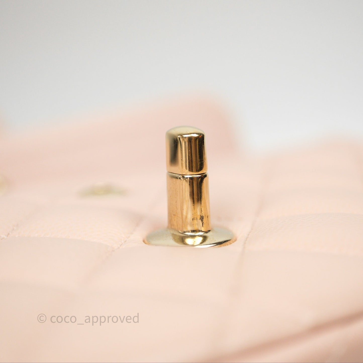 Chanel Small Classic Flap Quilted Rose Clair Caviar Gold Hardware