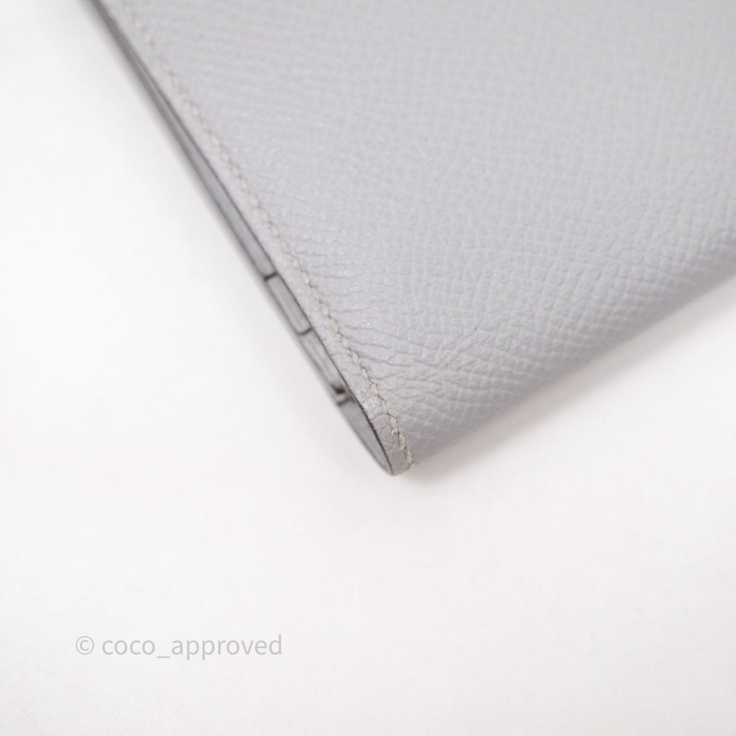 Hermès Bearn Long Wallet Gris Epsom Palladium Hardware