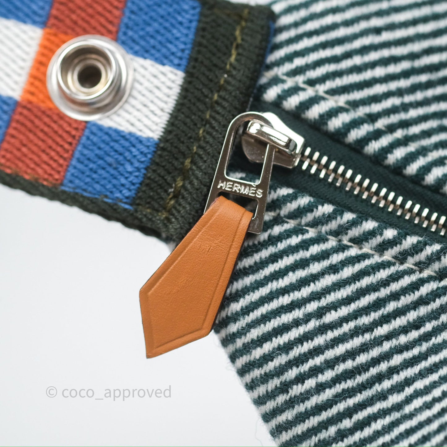 Hermès Small Bride-A-Brac Au Carre Case Wool Green