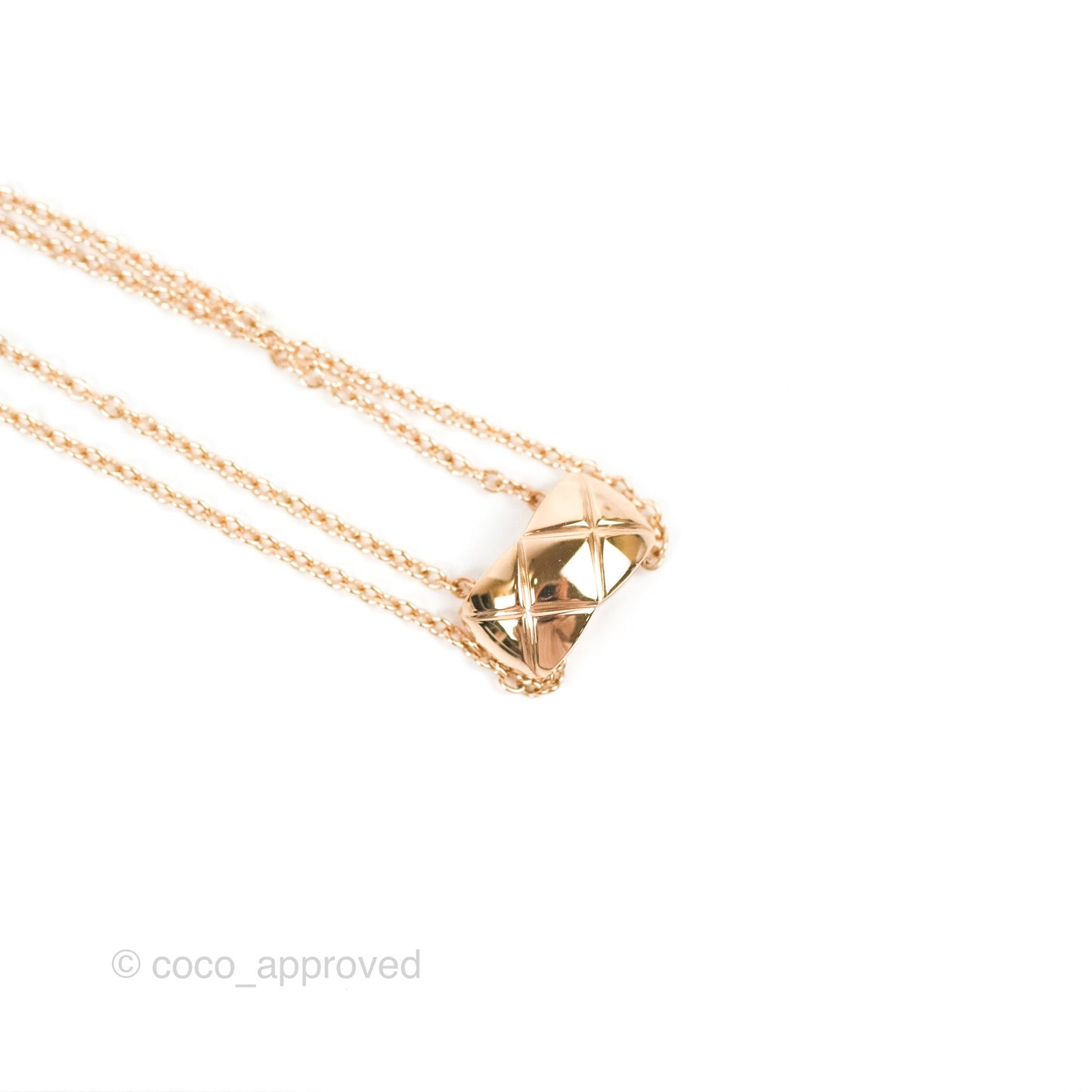 Chanel Coco Crush Necklace Beige Gold